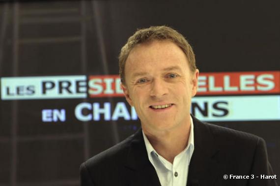 Christophe Hondelatte présente "Les présidentielles en chansons" sur France 3 (lundi 26 mars 2007)