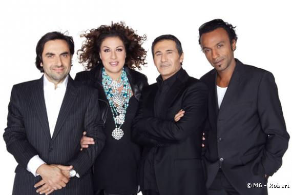 Le jury 2007 de la Nouvelle Star : André Manoukian, Marianne James, Dove Attia, Manu Katche