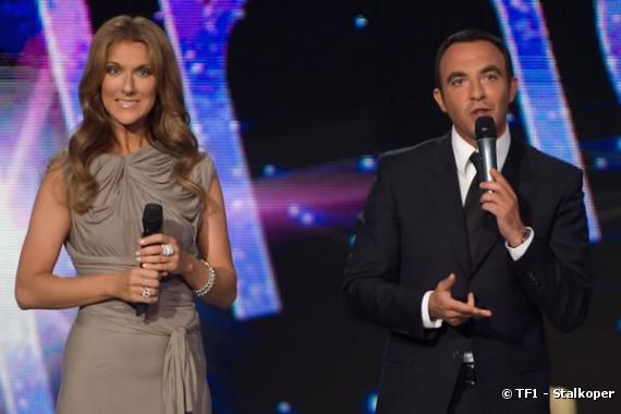 Célion Dion et Nikas Aliagas lors de l'enregistrement de "Céline", le 10 mai 2007