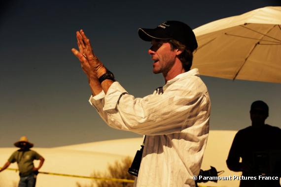 Le réalisateur Michael Bay sur le tournage de "Transformers"