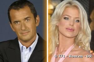Christophe Dechavanne et Victoria Silvstedt présentent "La roue de la fortune" sur TF1