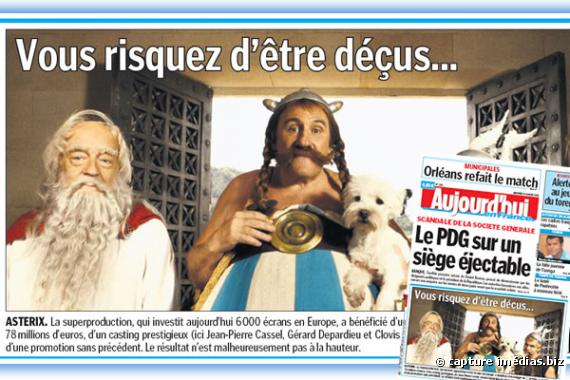 La Une du Parisien du 30 janvier 2007