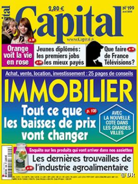 Le mensuel "Capital" daté de avril 2008.