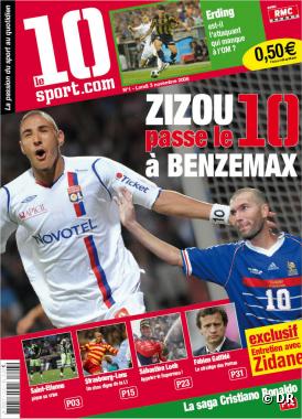 La Une du "10 sport" daté du 3 novembre 2008.