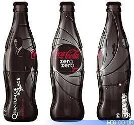 Les bouteilles Coca-Cola Zero spécial 007