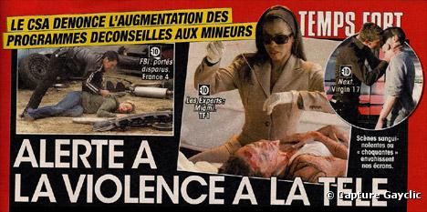 Le dossier de "Télé Star" consacré à la violence