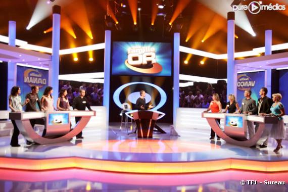 Le plateau de l'émission "Une famille en or" diffusée sur TF1
