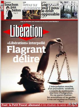 La Une de Libération du 1er décembre 2008.