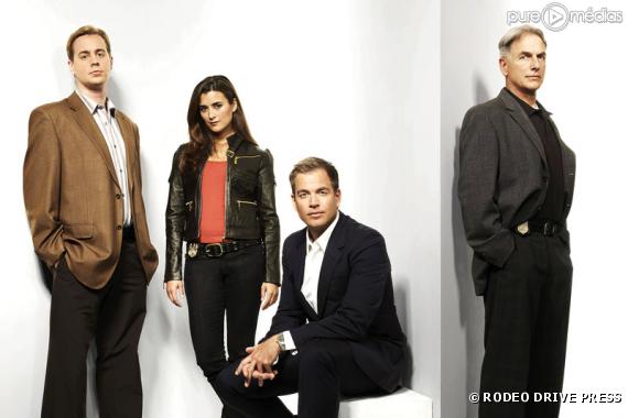 Sean Murray, Cote De Pablo, Michael Weatherly et Mark Harmon dans "NCIS"