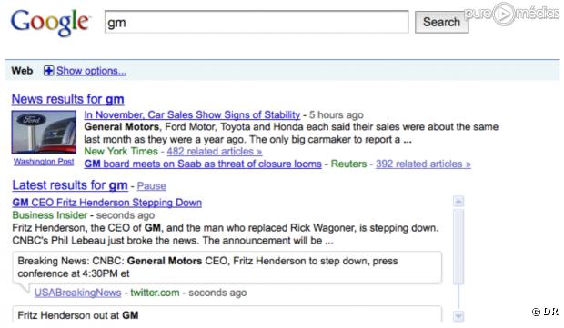 Google temps réel