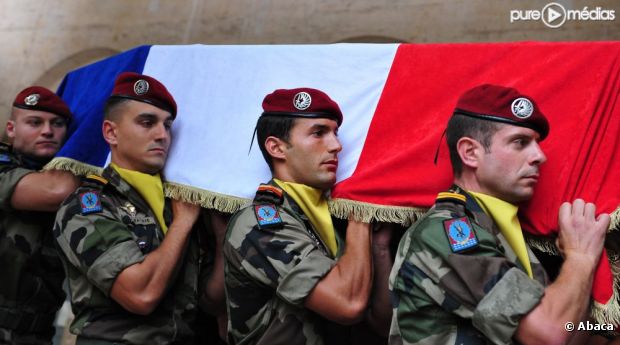 Hommage national aux soldats morts en Afghanistan, le 19 juillet 2011.
