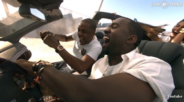 Jay-Z et Kanye West dans le clip de "Otis"