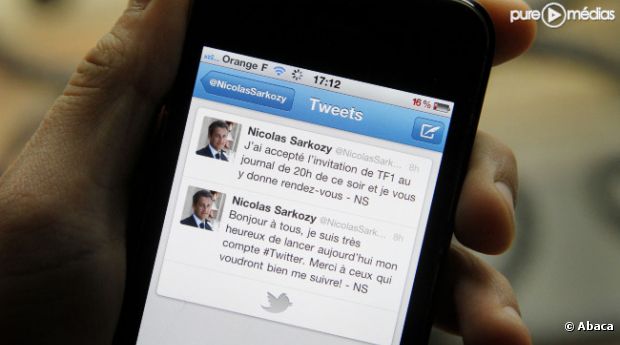 Le compte officiel de Nicolas Sarkozy sur Twitter.