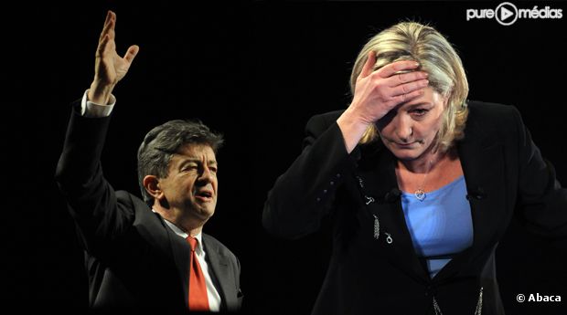 Marine Le Pen et Jean-Luc Mélenchon.