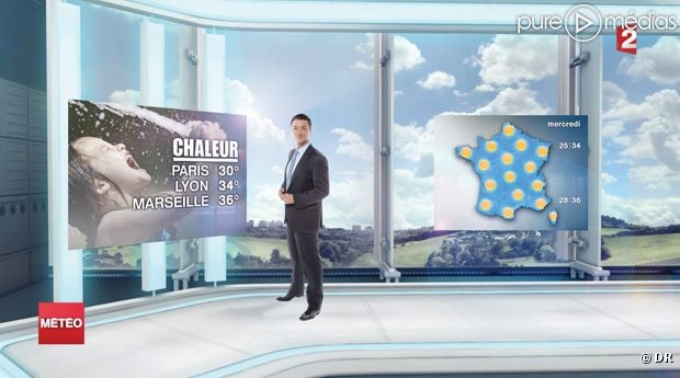 La nouvelle météo de France 2 dans un nouveau décor viruel.