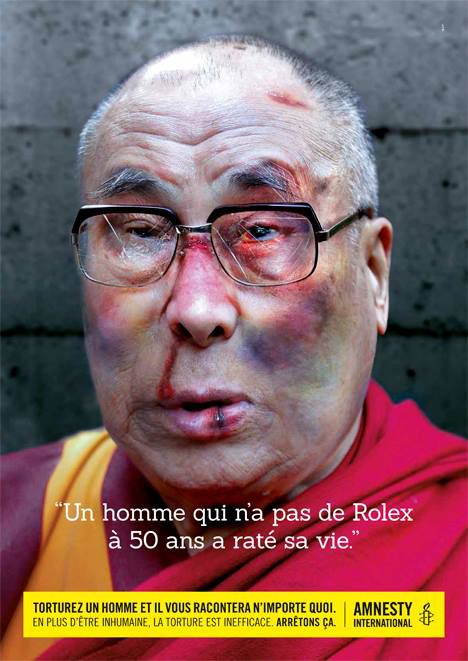 Le Dalaï-Lama torturé par Amnesty International