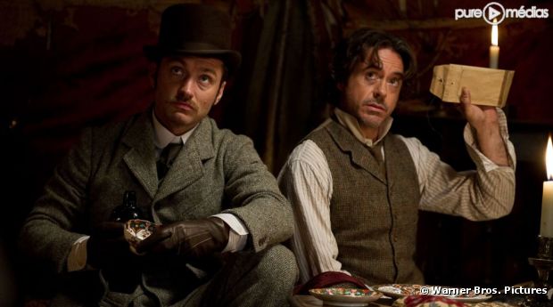 Jude Law et Robert Downey, Jr. dans "Sherlock Holmes 2 : Jeu d'ombres"