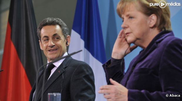 Nicolas Sarkozy et Angela Merkel, le 9 janvier 2012.