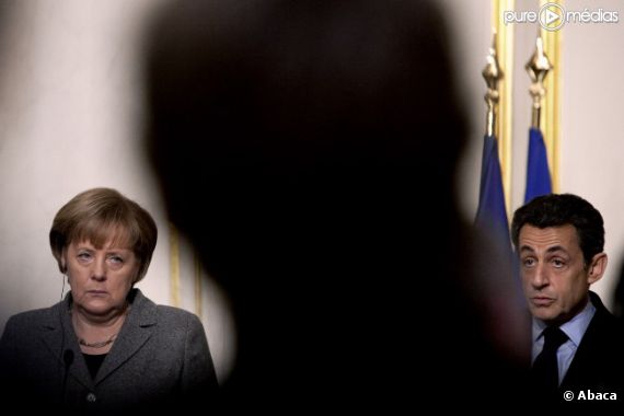 Angela Merkel et Nicolas Sarkozy.