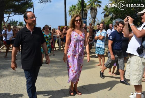 Valrie Trierweiler et François Hollande, le 13 août 2012.