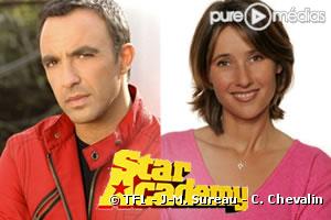 Nikos Aliagas et Alexia Laroche Joubert, présenteur et productrice de la "Star Academy"