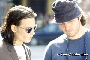Johnny Depp et Robert Rodriguez sur le tournage de "Desperado 2"
