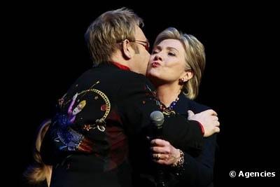 Elton John et Hillary Clinton