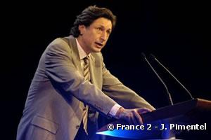 Patrick de Carolis lors de la conférence de presse de rentrée 2005 de France TV