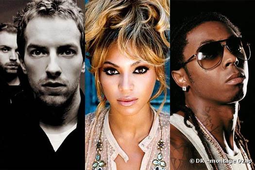 Coldplay, Beyoncé et Lil Wayne