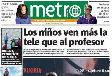 La version espagnole du quotidien "Metro"