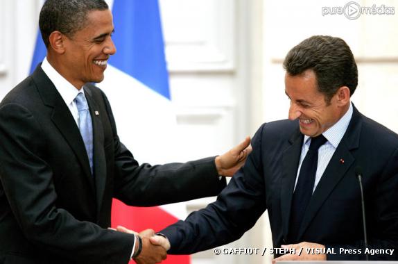 Barack Obama et Nicolas Sarkozy à l Elysée