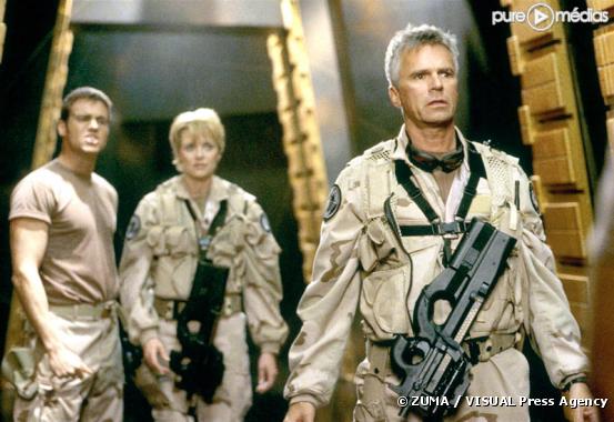Michael Shanks, Amanda Tapping et Richard Dean Anderson dans "Stargate SG-1"