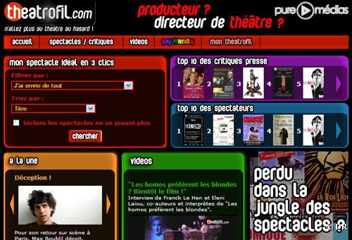 Le site internet "Theatrofil"