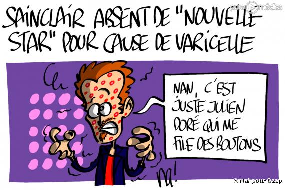 Sinclair absent du plateau de "Nouvelle Star"