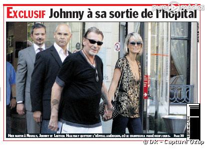 Johnny Hallyday à la Une du "Parisien" du 7 août 2009