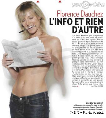 Florence Dauchez dans "Paris Match" (septembre 2009)