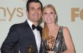Ty Burrell et Julie Bowen après leur victoire aux Emmy Awards 2011