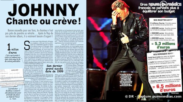 Le mensuel "Capital" enquête sur le train de vie de Johnny Hallyday dans son numéro de décembre 2011