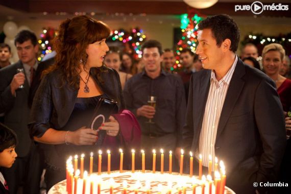 Adam Sandler et Katie Holmes dans le film "Jack et Julie" (2011).