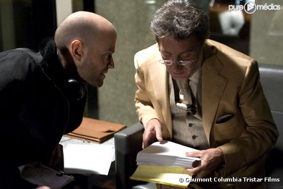 Marc Forster et Dustin Hoffman sur le tournage de "L'Incroyable destin de Harold Crick"