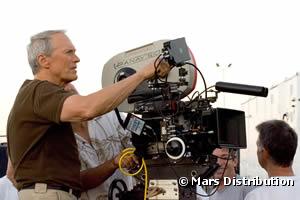 Clint Eastwood sur le tournage de "Million dollar baby".