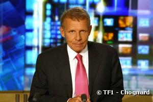 Patrick Poivre d'Arvor sur le plateau des JT de TF1