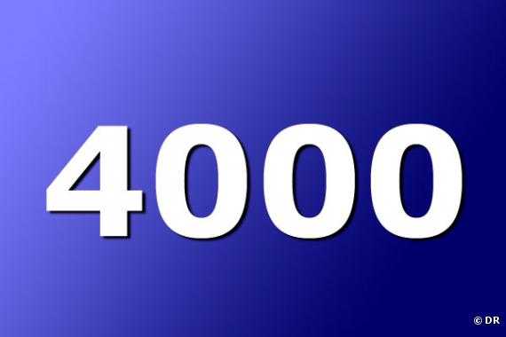 Le chiffre du jour : 4000