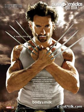 Hugh Jackman dans la campagne "Got Milk"