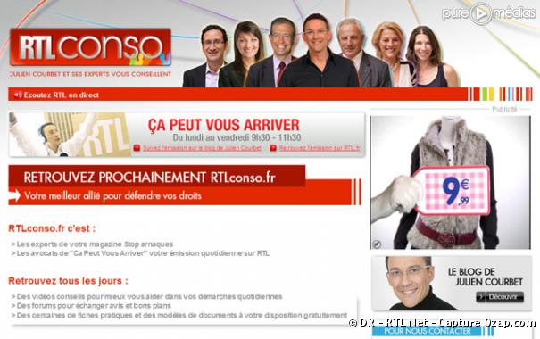 Le site internet "RTL Conso"