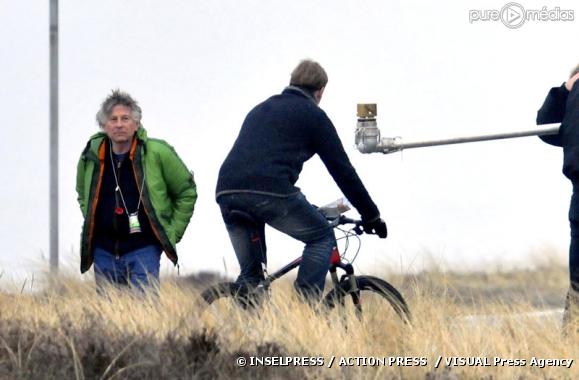 Roman Polanski sur le tournage du film "The Ghost"