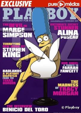 Marge Simpson en couverture de "Playboy"
