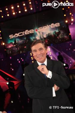 Jean-Pierre Foucault sur le plateau de "Sacrée soirée"