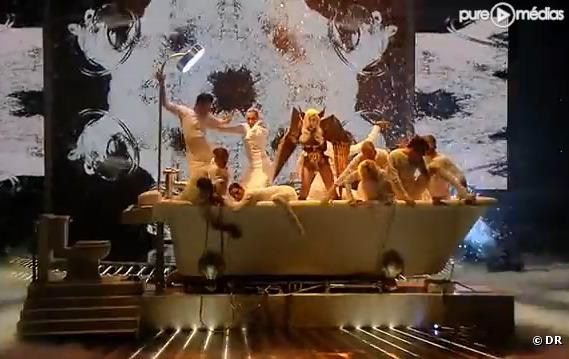 Lady GaGa sur le plateau de "The X Factor"