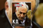 DSK "K.O." à la Une de Libération mardi